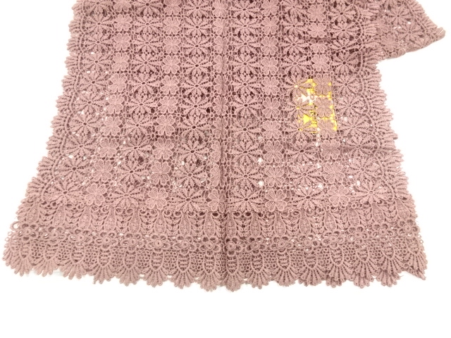  レース花模様ショール